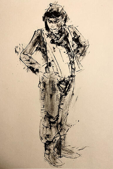 Ink (Toothpick) on Paper