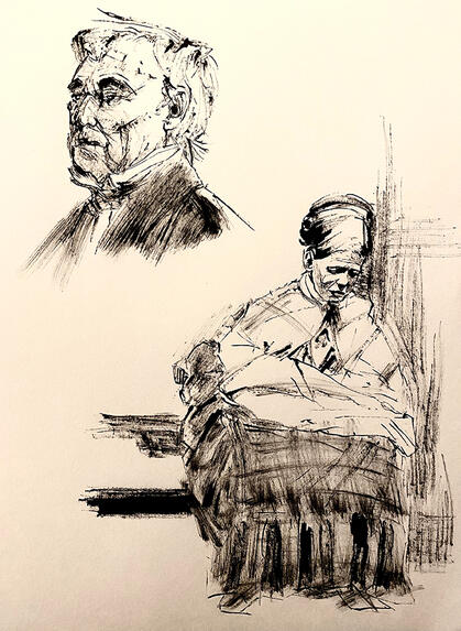 Ink (Toothpick) on Paper