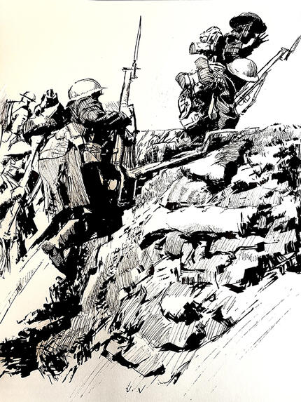 Ink (Parallel Pen) on Paper